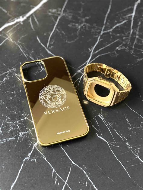 black and gold versace style phone case|Versace cover.